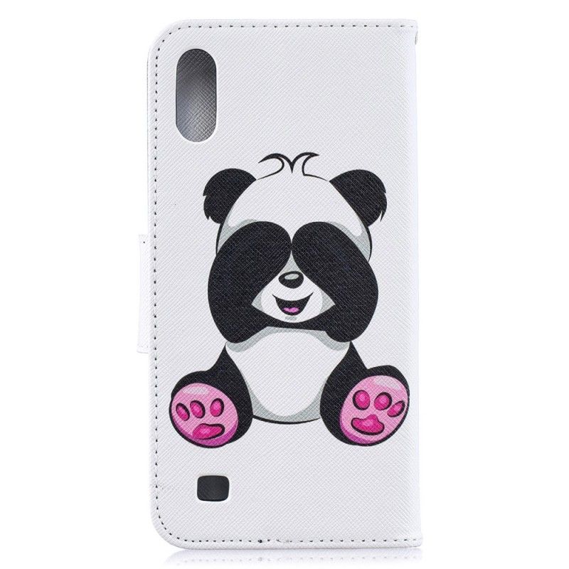 Nahkakotelo Samsung Galaxy A10 Puhelinkuoret Hauska Panda
