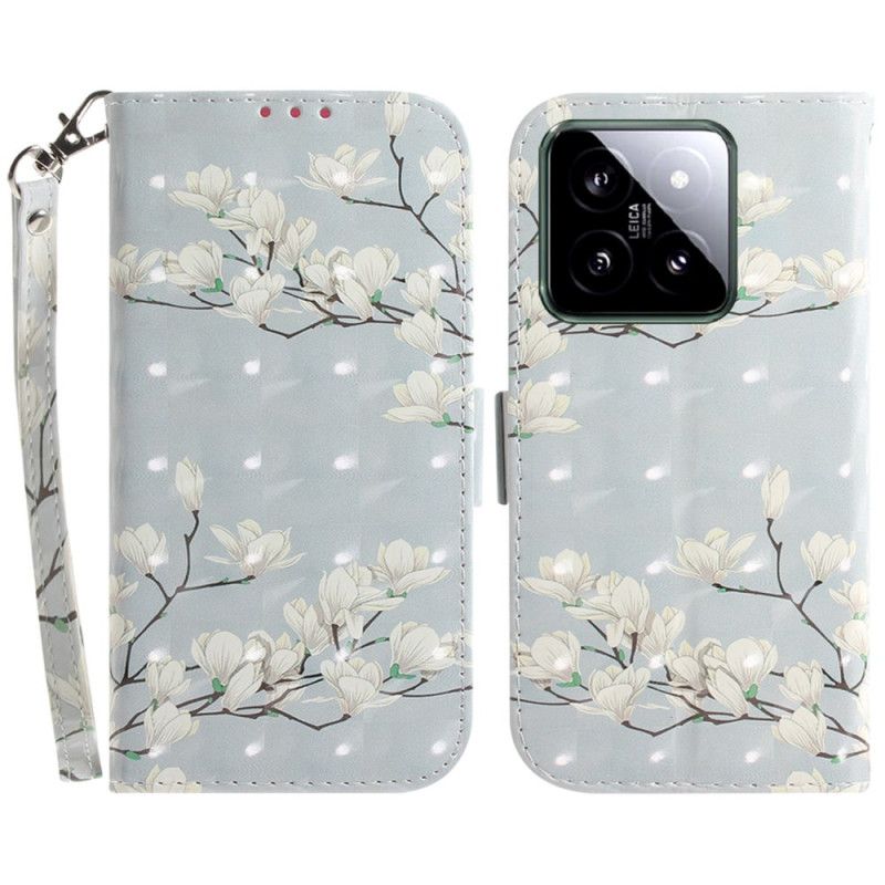 Kotelot Xiaomi 14 Magnolia Hihnalla