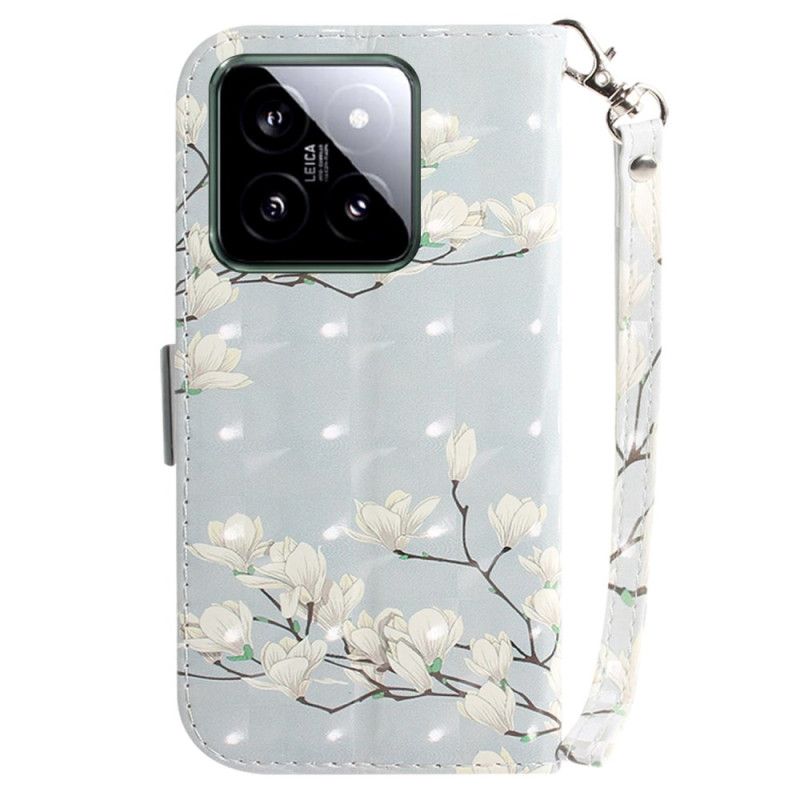Kotelot Xiaomi 14 Magnolia Hihnalla