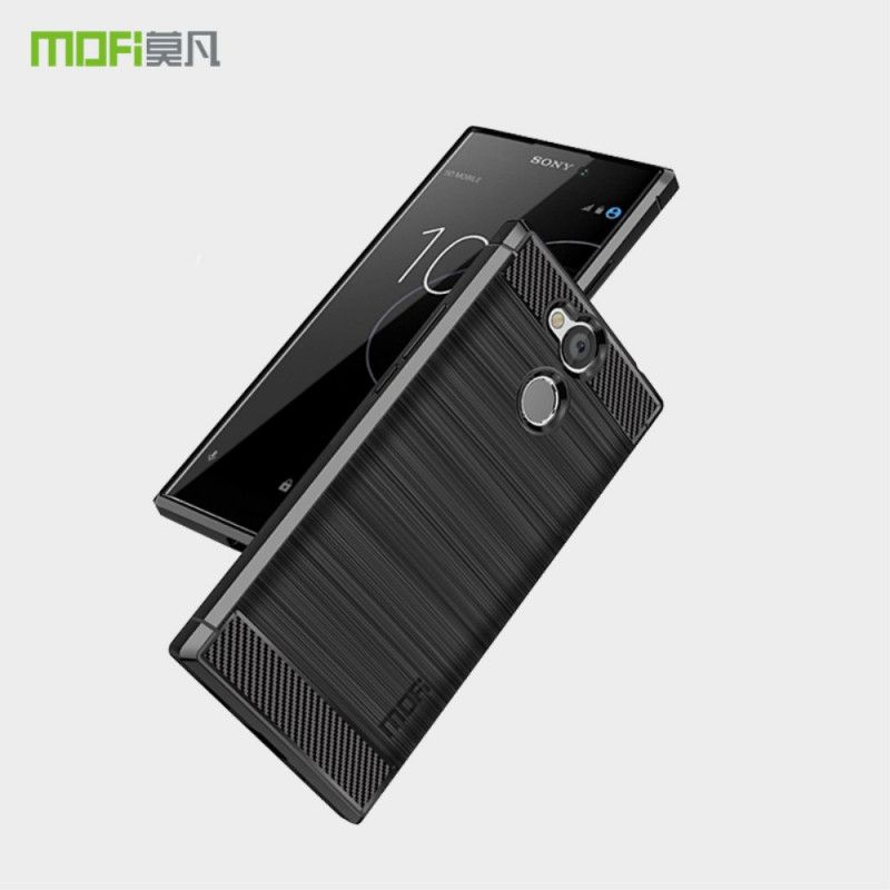 Case Kuoret Sony Xperia L2 Harmaa Musta Puhelinkuoret Mofi Harjattu Hiilikuitu