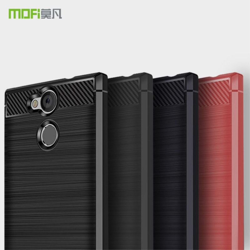 Case Kuoret Sony Xperia L2 Harmaa Musta Puhelinkuoret Mofi Harjattu Hiilikuitu