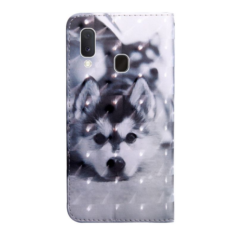 Kotelot Samsung Galaxy A10e Mustavalkoinen Koira