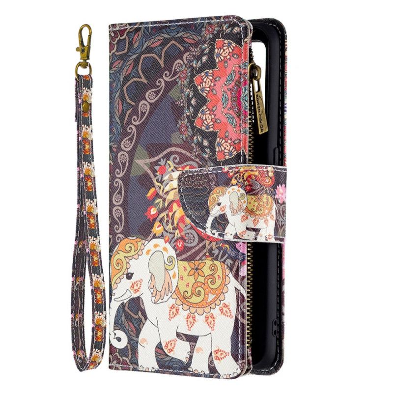 Flip Kotelot Oppo A74 4g Elephant-vetoketjullinen Tasku