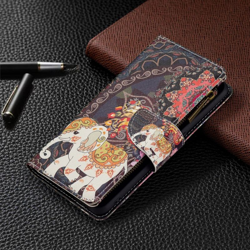 Flip Kotelot Oppo A74 4g Elephant-vetoketjullinen Tasku