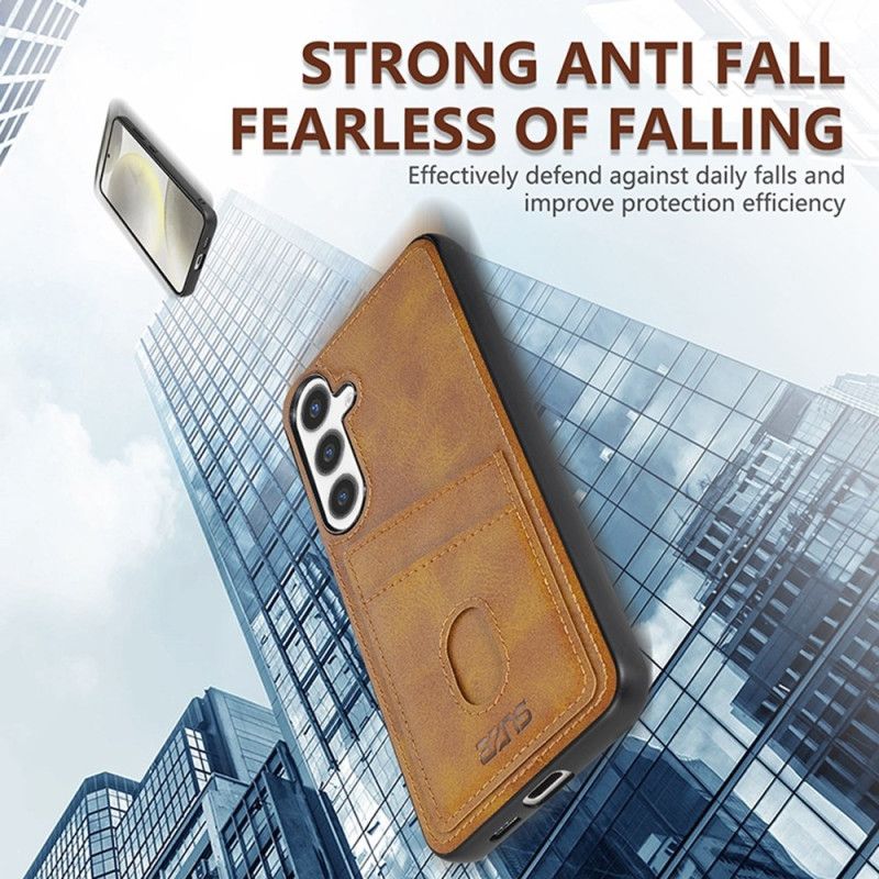 Kuori Samsung Galaxy S25 5g Teksturoitu Nahkainen Korttikotelo