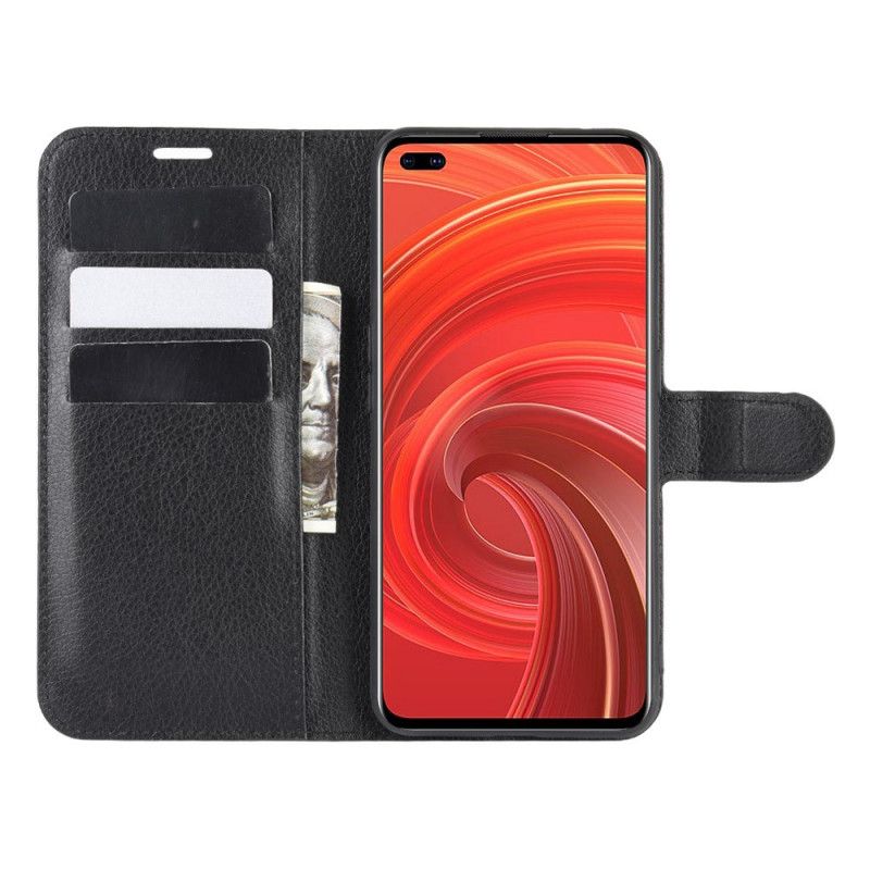 Kotelot Realme X50 Pro Musta Klassinen Litsiefekti Suojakuori