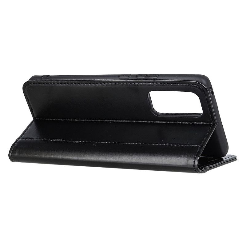 Flip Kotelot Xiaomi Mi 10T / 10T Pro Punainen Musta Hillitty Halkaistu Nahka Suojakuori