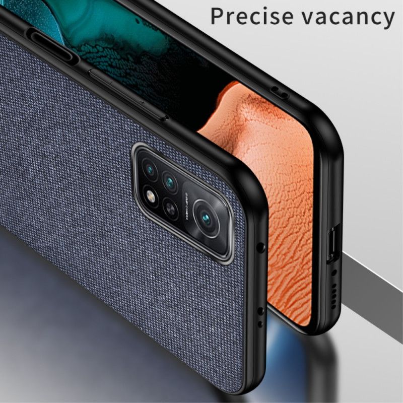 Kuori Xiaomi Mi 10T / 10T Pro Harmaa Musta Tekonahkainen Purutekstiili