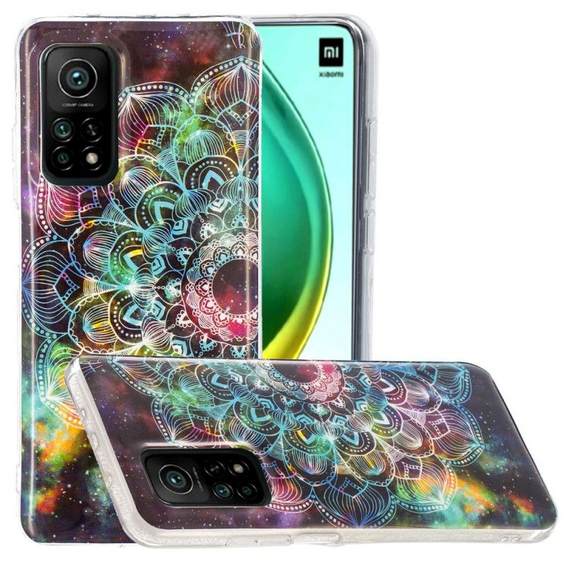 Kuori Xiaomi Mi 10T / 10T Pro Punainen Musta Fluoresoiva Kukka-Sarja