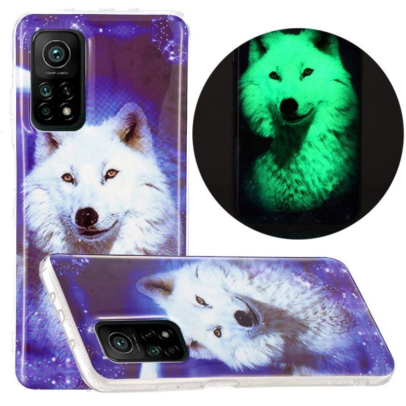 Kuori Xiaomi Mi 10T / 10T Pro Tummansininen Vihreä Fluoresoiva Susisarja