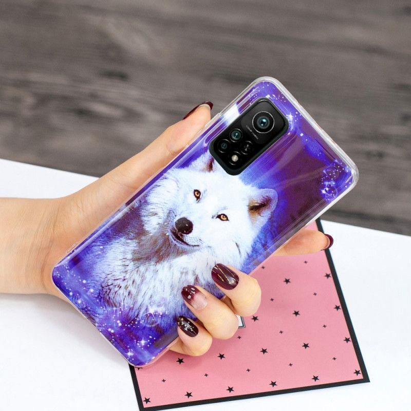 Kuori Xiaomi Mi 10T / 10T Pro Tummansininen Vihreä Fluoresoiva Susisarja