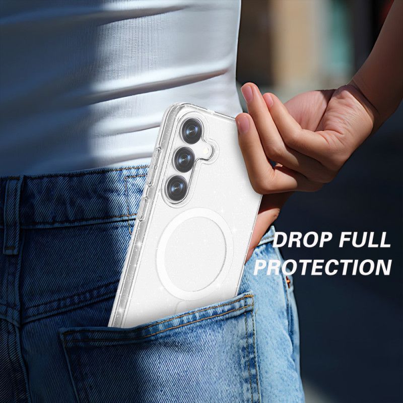 Case Samsung Galaxy S25 Plus 5g Puhelinkuoret Magsafe-yhteensopiva Kimaltava Takaosa