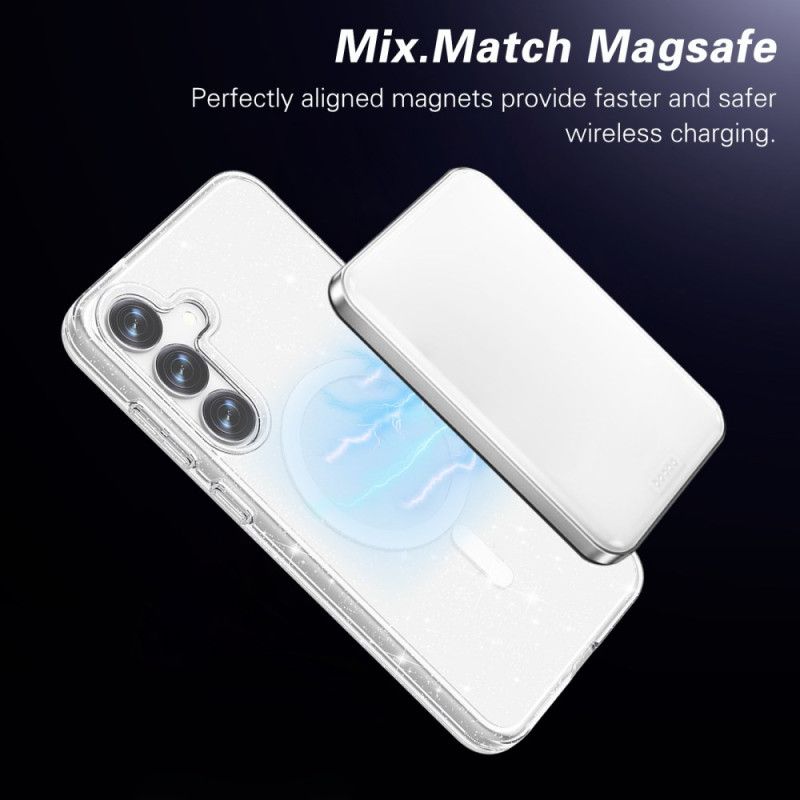 Case Samsung Galaxy S25 Plus 5g Puhelinkuoret Magsafe-yhteensopiva Kimaltava Takaosa