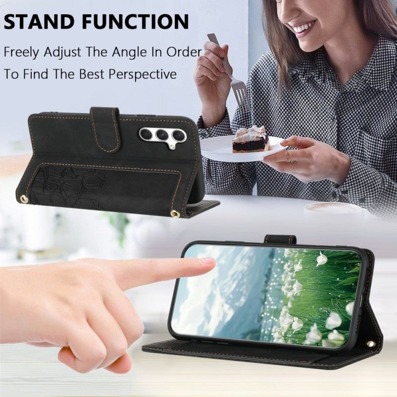 Kotelot Samsung Galaxy S25 Plus 5g Kukallinen Mokkanahkaefekti