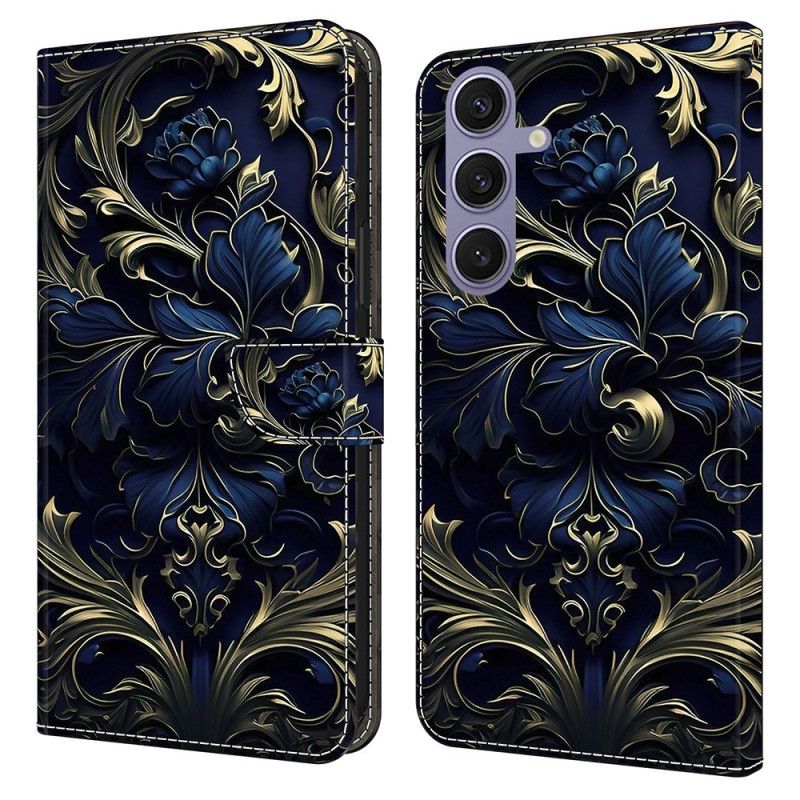 Kotelot Samsung Galaxy S25 Plus 5g Puhelinkuoret Metallinhohtoinen Sininen Kukka