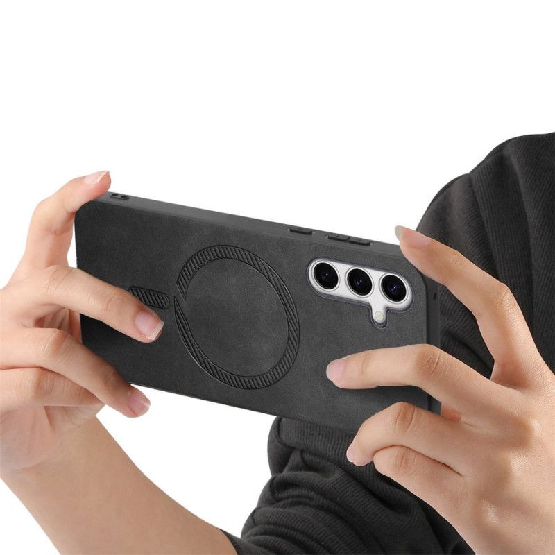 Kuori Samsung Galaxy S25 Plus 5g Nahkaefekti Yhteensopiva Magsafe Suojakuori