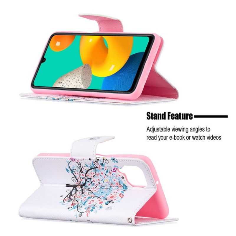 Flip Kotelot Samsung Galaxy M32 Kukkapuu