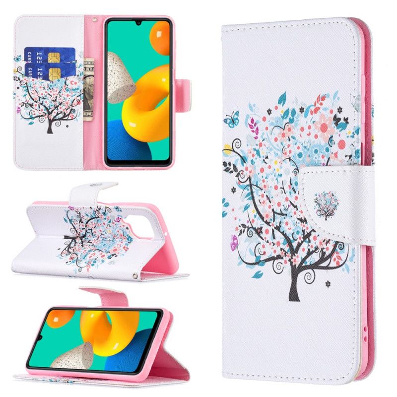 Flip Kotelot Samsung Galaxy M32 Kukkapuu