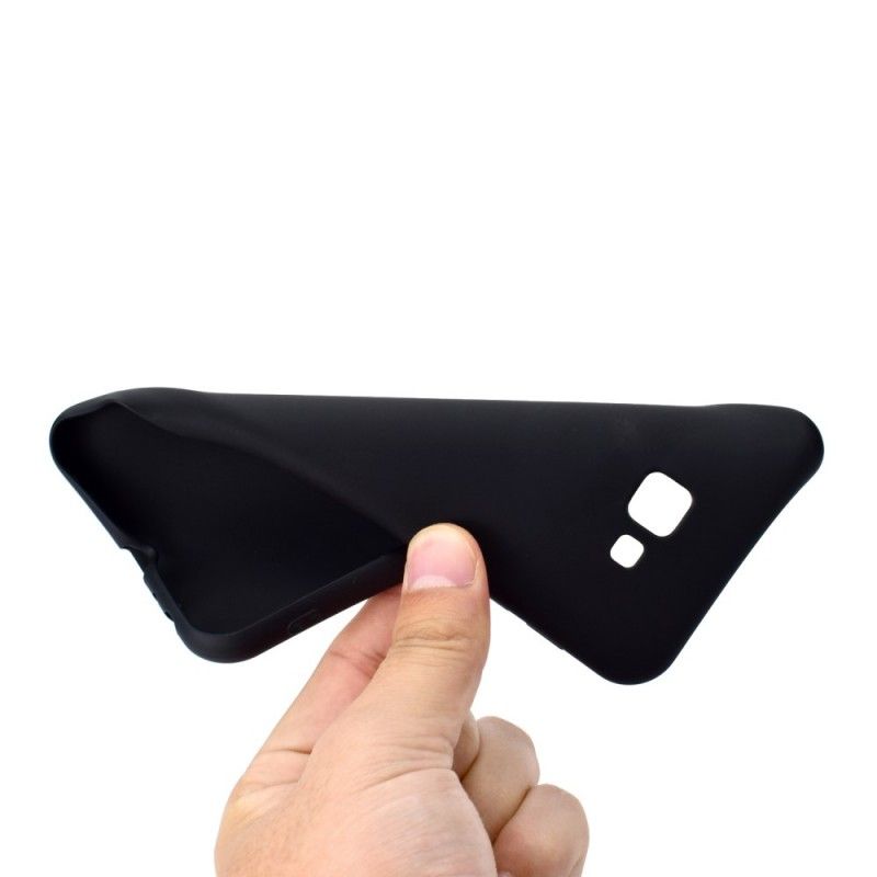 Kuori Samsung Galaxy J4 Plus Valkoinen Musta Matta Silikoni