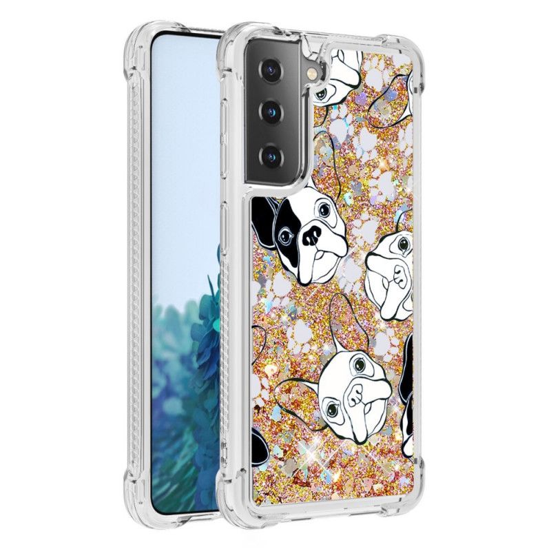 Case Kuoret Samsung Galaxy S21 Plus 5G Puhelinkuoret Herra Koiran Kimallus