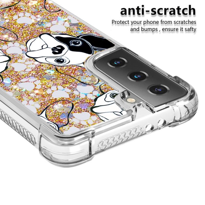 Case Kuoret Samsung Galaxy S21 Plus 5G Puhelinkuoret Herra Koiran Kimallus