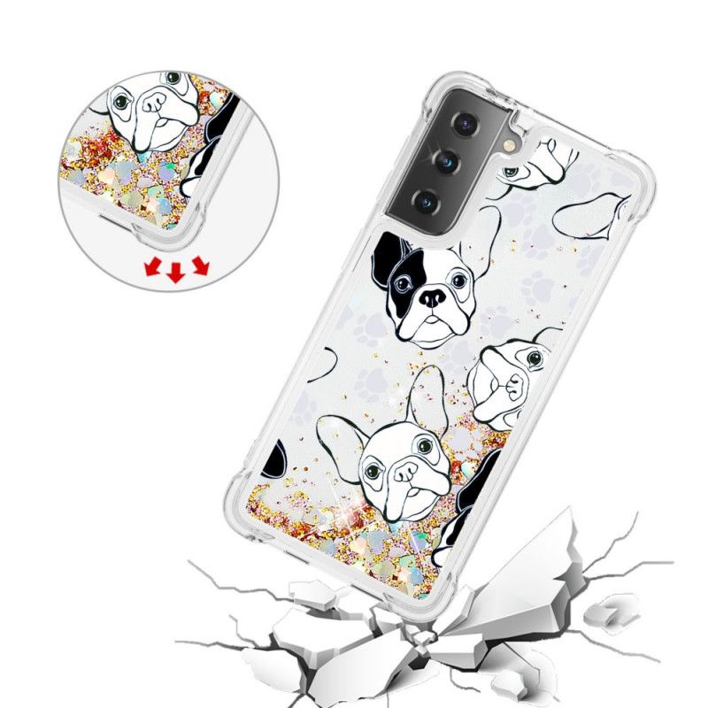 Case Kuoret Samsung Galaxy S21 Plus 5G Puhelinkuoret Herra Koiran Kimallus