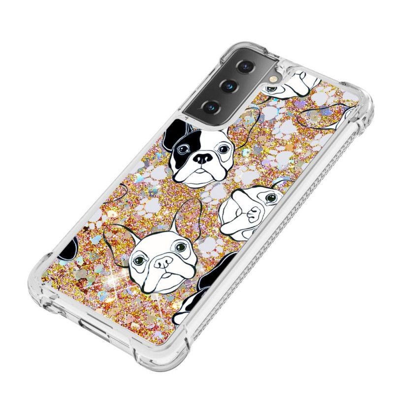 Case Kuoret Samsung Galaxy S21 Plus 5G Puhelinkuoret Herra Koiran Kimallus