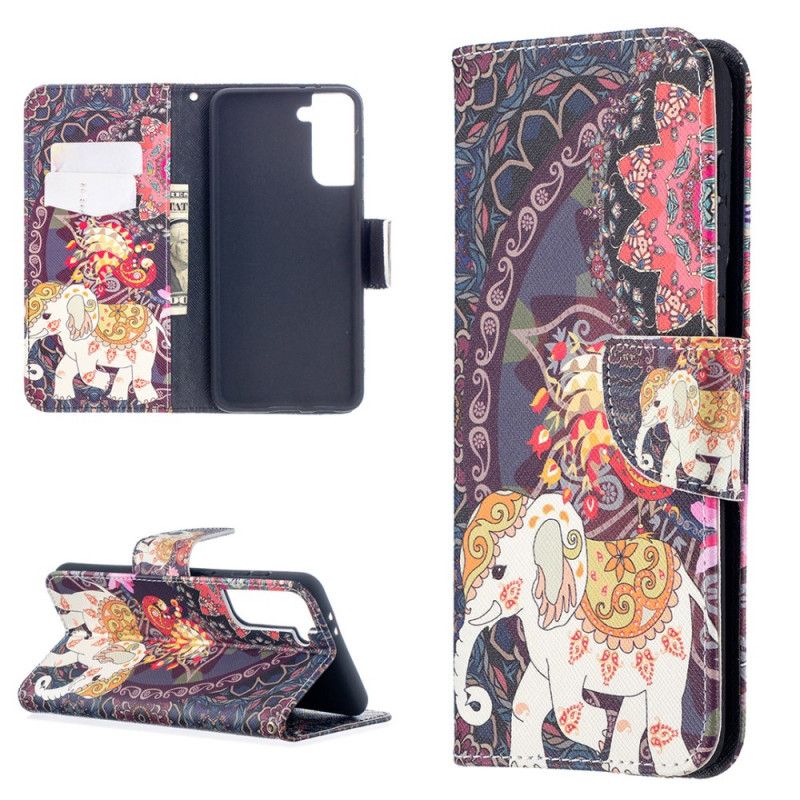Kotelot Samsung Galaxy S21 Plus 5G Etninen Norsu Mandala