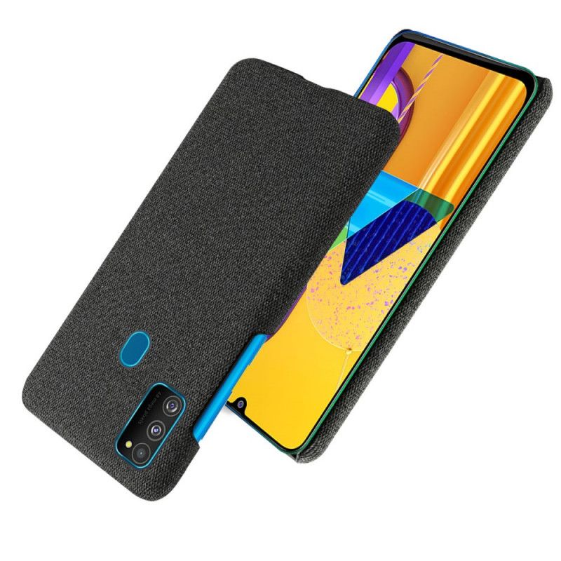 Case Kuoret Samsung Galaxy M21 Harmaa Musta Puhelinkuoret Ksq-Kankaan Rakenne