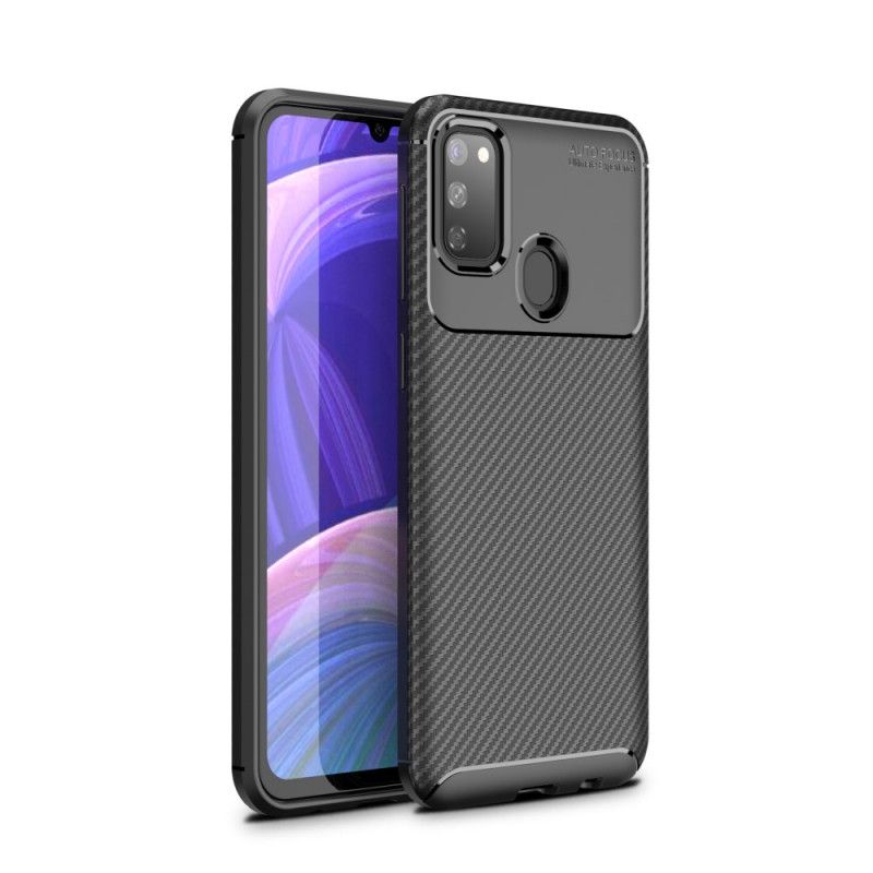 Case Kuoret Samsung Galaxy M21 Tummansininen Musta Puhelinkuoret Joustava Hiilikuiturakenne