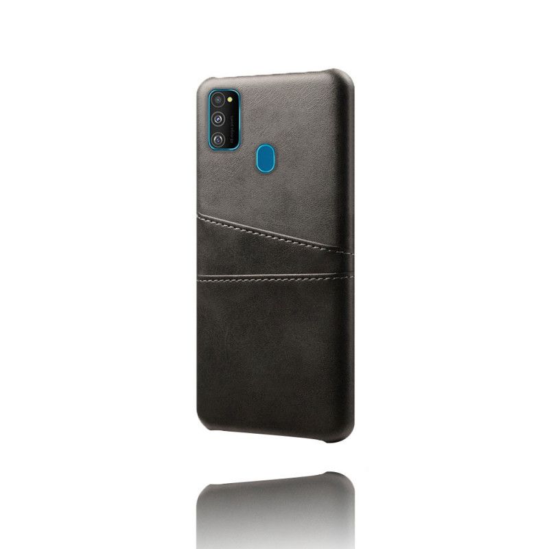 Kuori Samsung Galaxy M21 Harmaa Musta Kortin Haltija