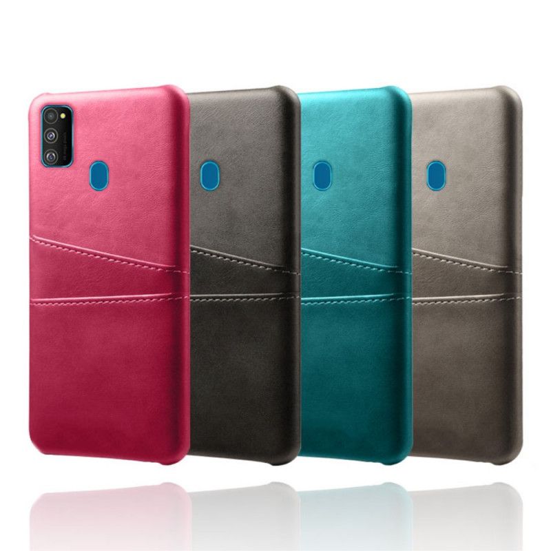 Kuori Samsung Galaxy M21 Harmaa Musta Kortin Haltija