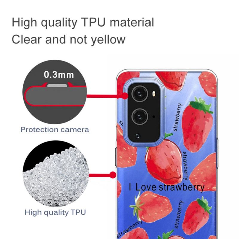 Kuori OnePlus 9 Mansikka / Rakastan Mansikkaa