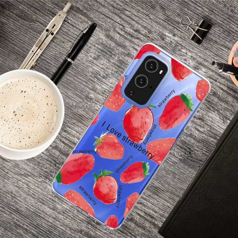 Kuori OnePlus 9 Mansikka / Rakastan Mansikkaa