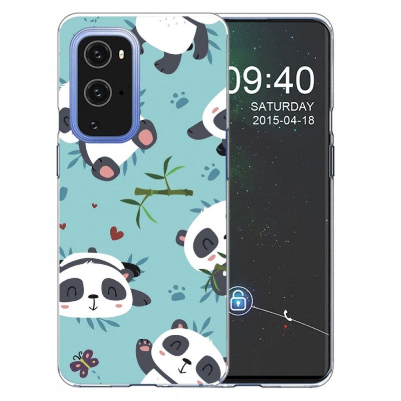 Kuori OnePlus 9 Vaaleansininen Vihreä Kasa Pandoja