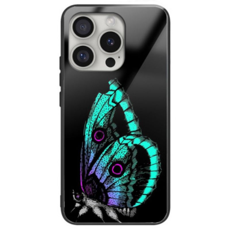 Kuori iPhone 16 Pro Green Butterfly Karkaistu Lasi Suojakuori