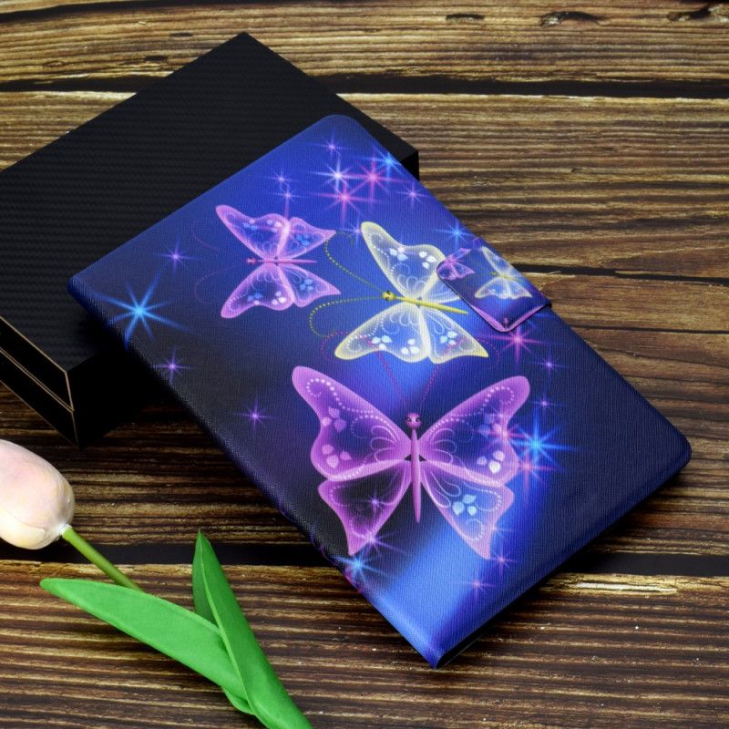 Flip Case Huawei MatePad T 8 Violetti Tummansininen Perhonen Keiju