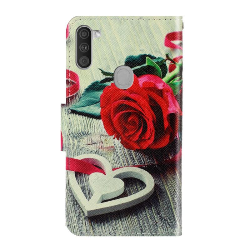 Kotelot Samsung Galaxy M11 Ruusuja Remmi