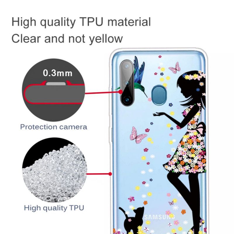 Kuori Samsung Galaxy M11 Kukkatyttö Suojakuori