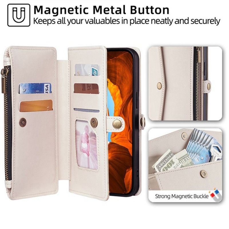 Kotelot Xiaomi 17 Lompakko Olkahihnalla Ja Nauhalla