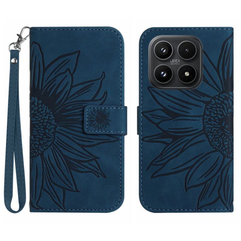 Kotelot Xiaomi 17 Puhelinkuoret Auringonkukkakuvio Hihnalla