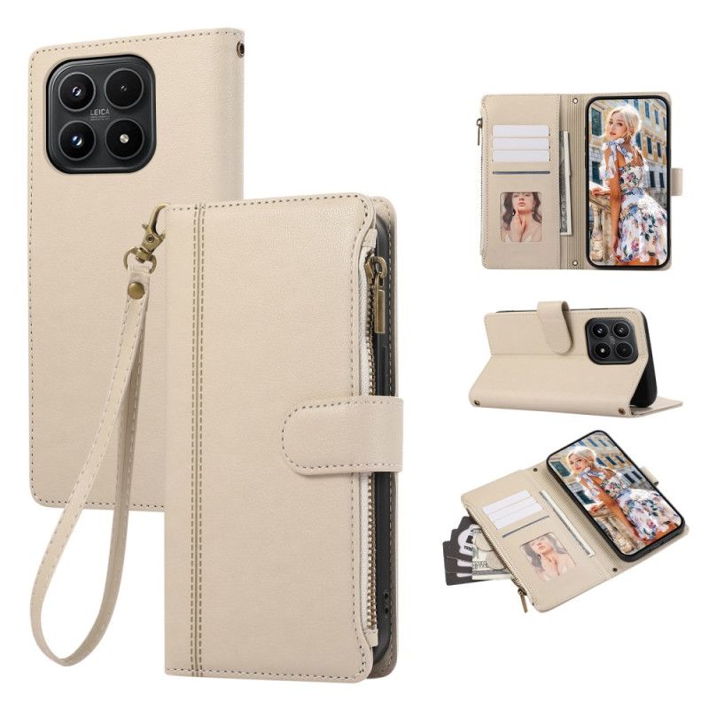 Kotelot Xiaomi 17 Puhelinkuoret Reunustettu Lompakko Nauhalla