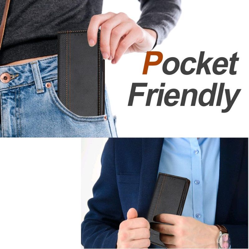 Nahkakotelo Xiaomi 17 Ruudukkokuvio Suojakuori