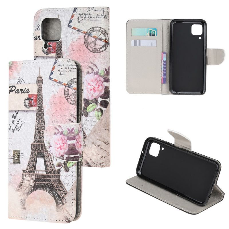 Kotelot Huawei P40 Lite Retro Eiffel-Torni