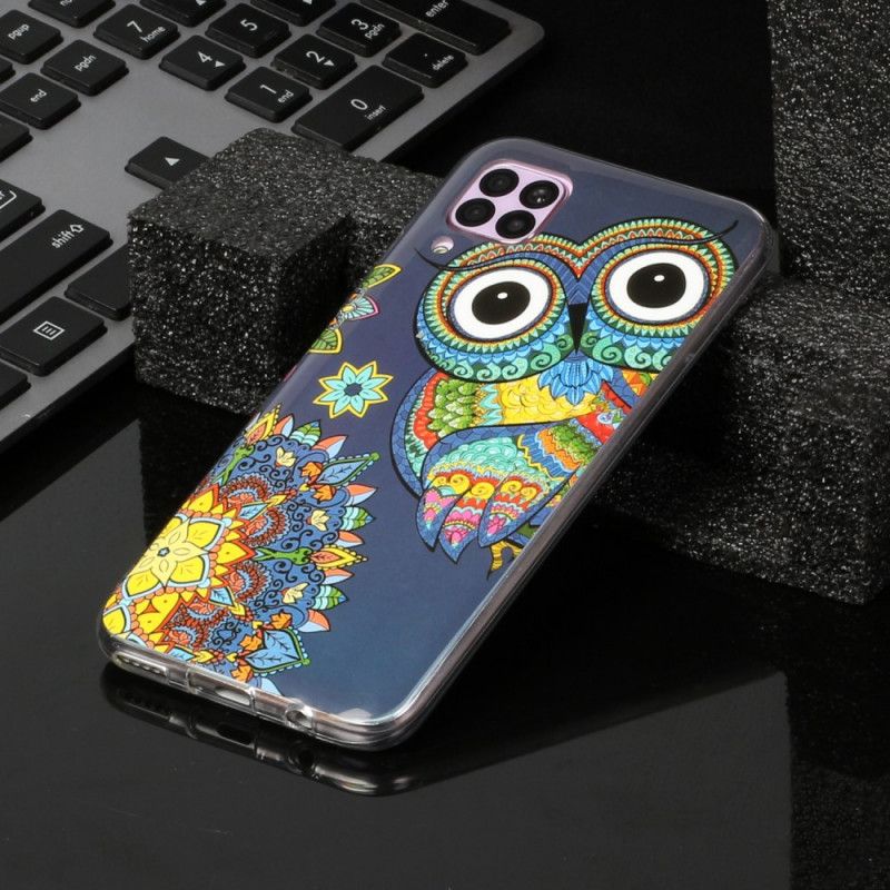 Kuori Huawei P40 Lite Fluoresoiva Mandalapöllö Suojakuori