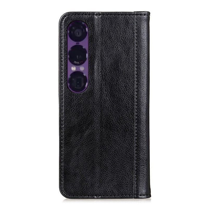 Nahkakotelo Sony Xperia 1 Vii Haljasnahka