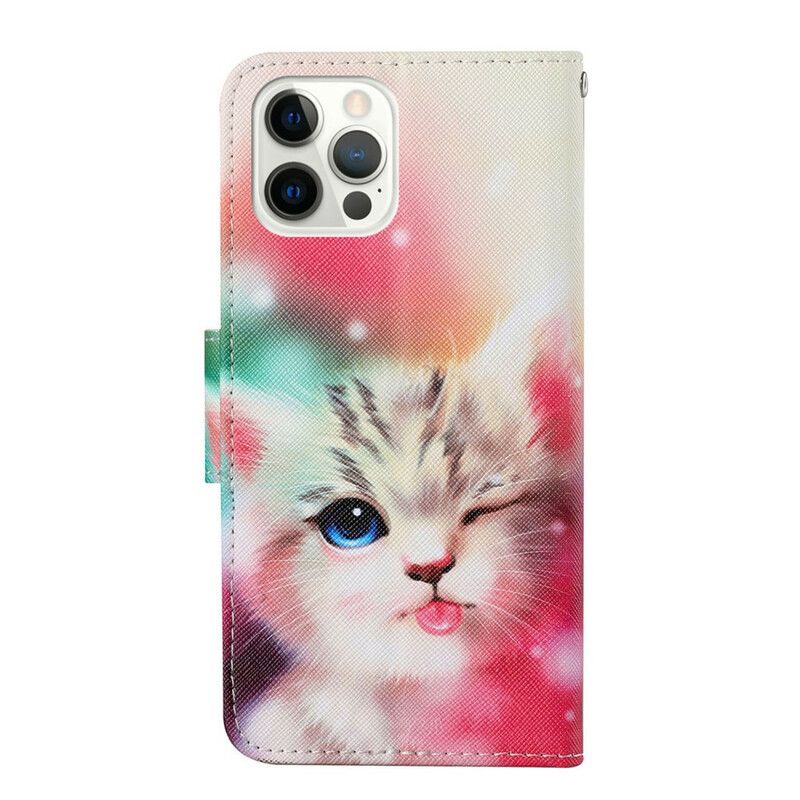 Kotelot iPhone 13 Pro Tarinat Kissasta Kaulanauhalla