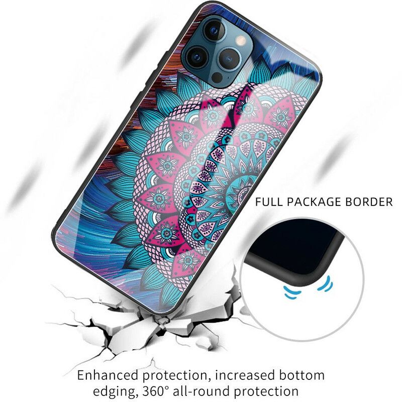 Kuori iPhone 13 Pro Tempered Glass Mandala
