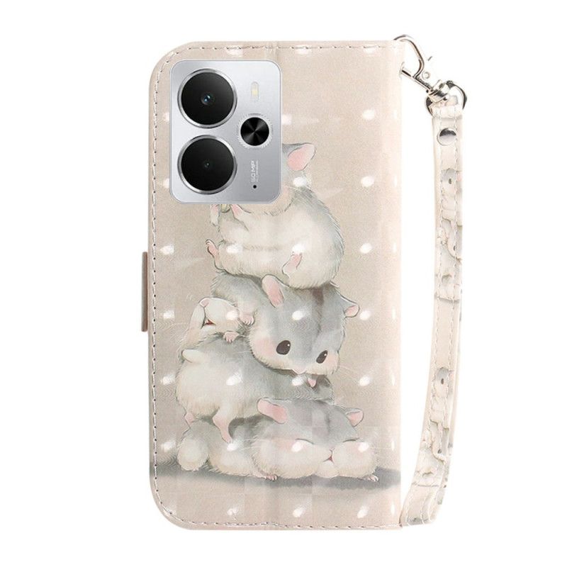 Kotelot Realme 14 5g Puhelinkuoret Hamsterit Ja Nauha