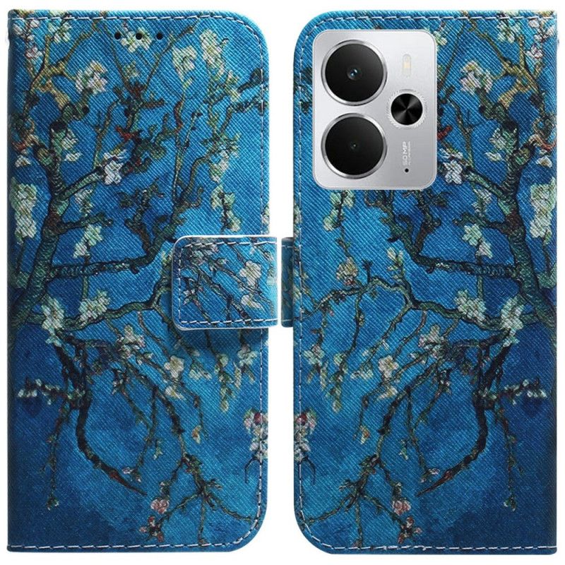 Nahkakotelo Realme 14 5g Aprikoosin Kukat